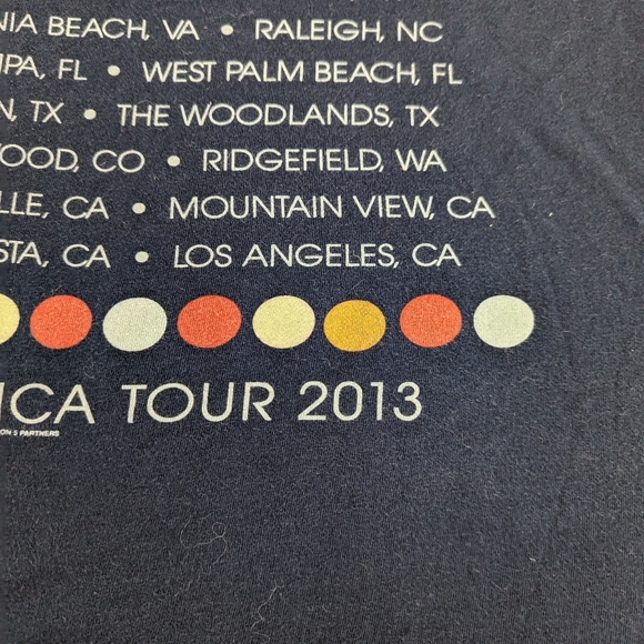Maroon 5 01 Vintage North American Tour 2013 - Concert Cities/States Back Small - Picture 4 of 7